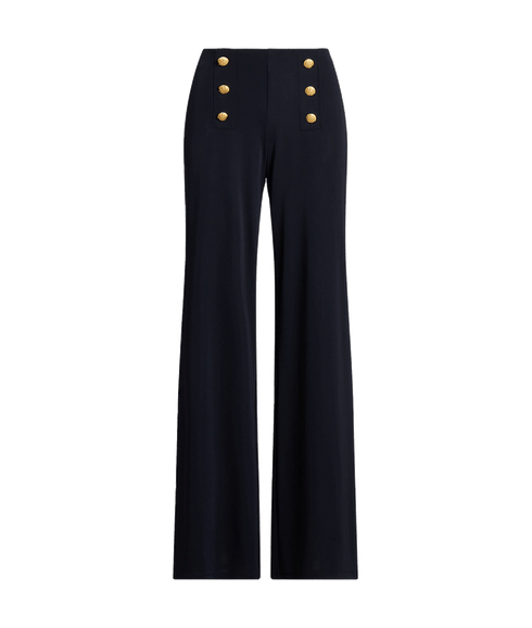 Stretch Jersey Wide-leg Pant - Navy