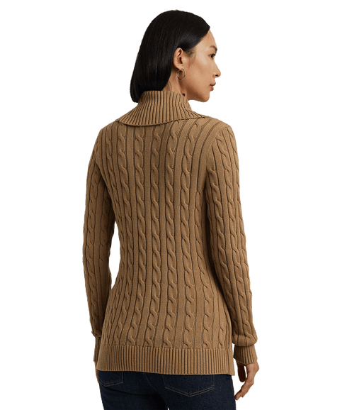 Buckled Cotton Sweater - Brown