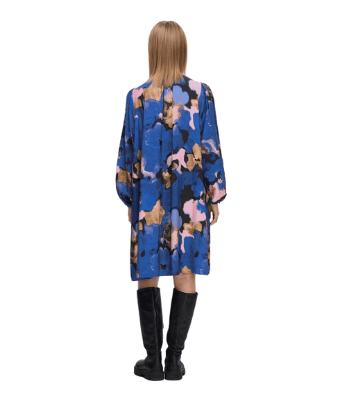 Printed Mini Dress - Dark Sapphire