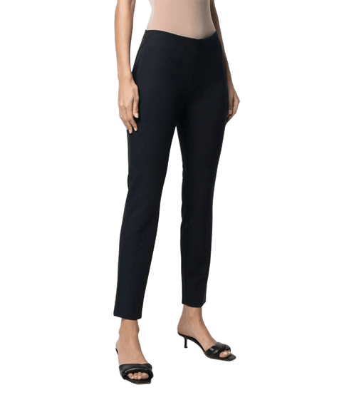 Side-Zip Slim-Fit Trousers - Navy