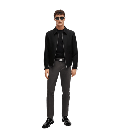 Slim-fit Trousers in a Cotton Blend With Stretch - Grey