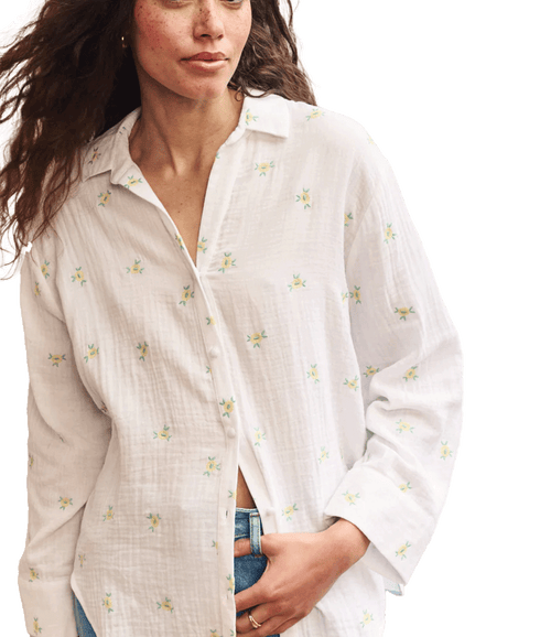 Embroidered Cotton Shirt - White