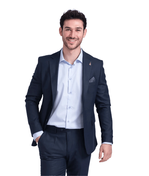 Mottled Blazer - Navy