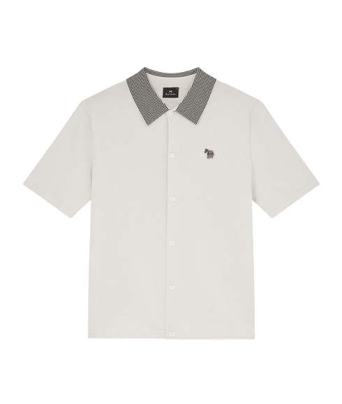 Zebra Badge Short Sleeve Shirt - Grey