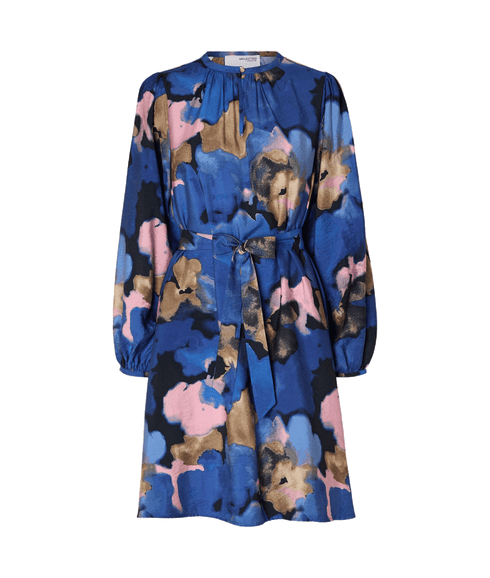 Printed Mini Dress - Dark Sapphire