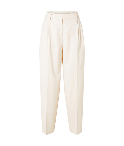 Barrel Fit Trousers - Cream