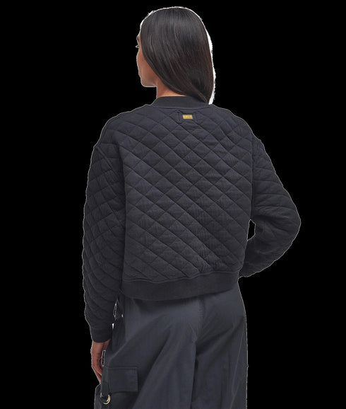 Alicia Quilted Bomber Jacket - Black