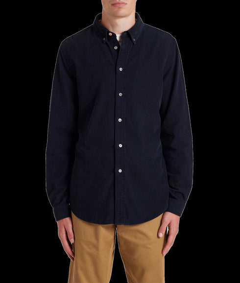 Corduroy Button-Down Shirt - Navy