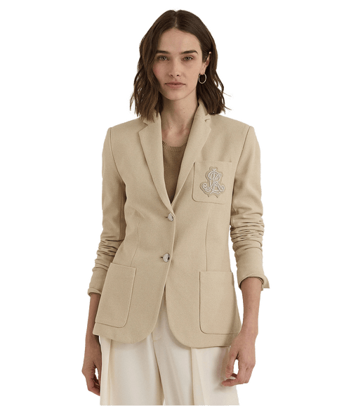 Bullion Jacquard Blazer - Beige
