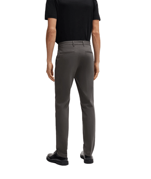 Slim-fit Trousers in a Cotton Blend With Stretch - Grey