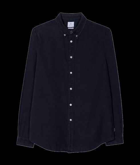 Corduroy Button-Down Shirt - Navy