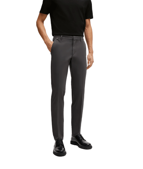 Slim-fit Trousers in a Cotton Blend With Stretch - Grey