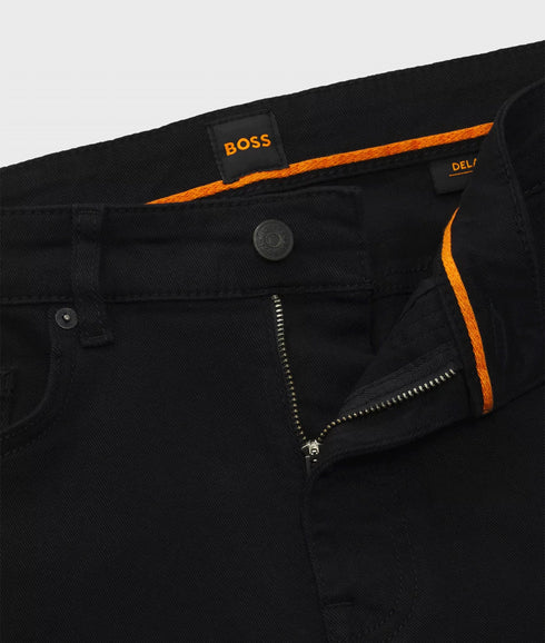 Delaware Slim-fit Jeans in Stay-black Comfort-stretch Denim - Black