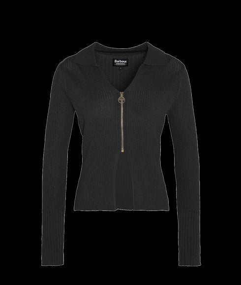 Mondale Zip-Up Cardigan - Black
