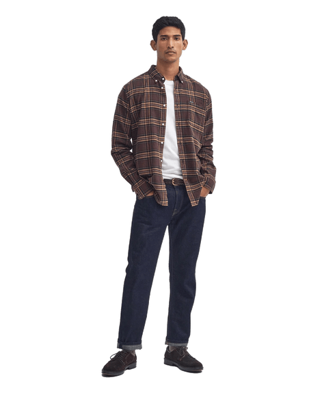 Drumhill Tailored Long Sleeved Shirt - Brown