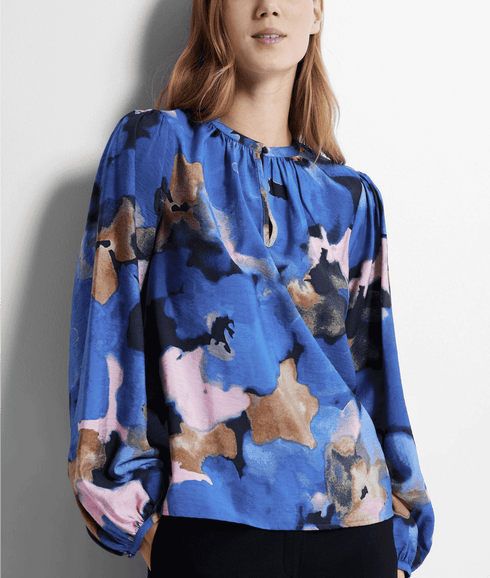 Printed Blouse - Dark Sapphire