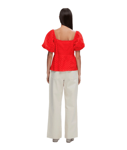 Off-shoulder Top - Red