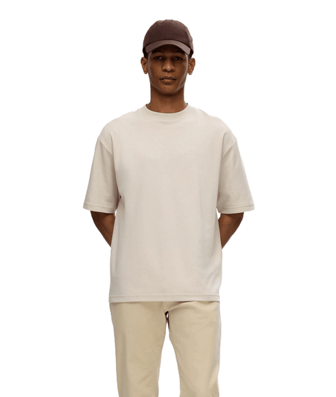 Oversized Short Sleeve T-Shirt - Cream