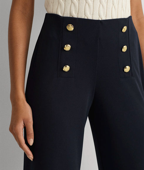 Stretch Jersey Wide-leg Pant - Navy