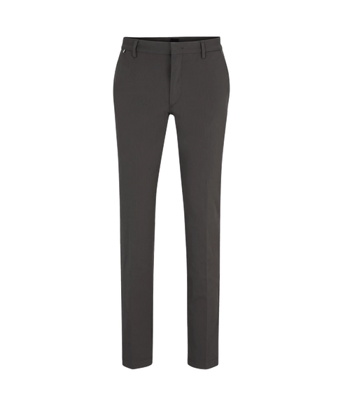Slim-fit Trousers in a Cotton Blend With Stretch - Grey