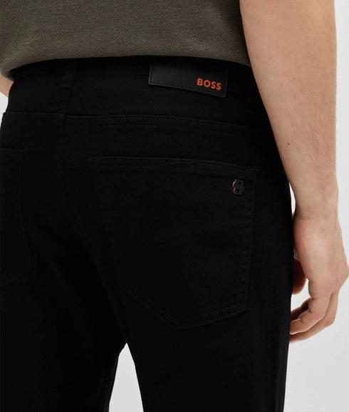Delaware Slim-fit Jeans in Stay-black Comfort-stretch Denim - Black