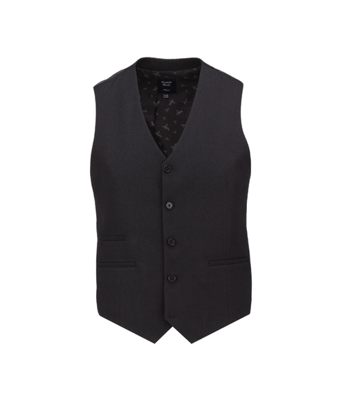Smart Sharp Textured Waistcoat - Black