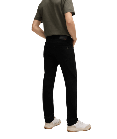 Delaware Slim-fit Jeans in Stay-black Comfort-stretch Denim - Black
