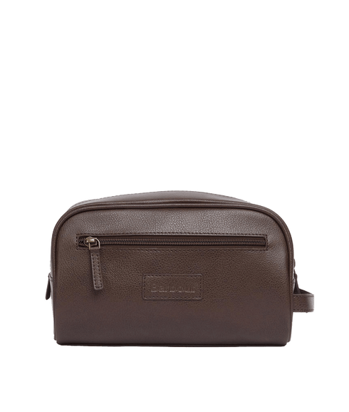 Leather Washbag - Brown