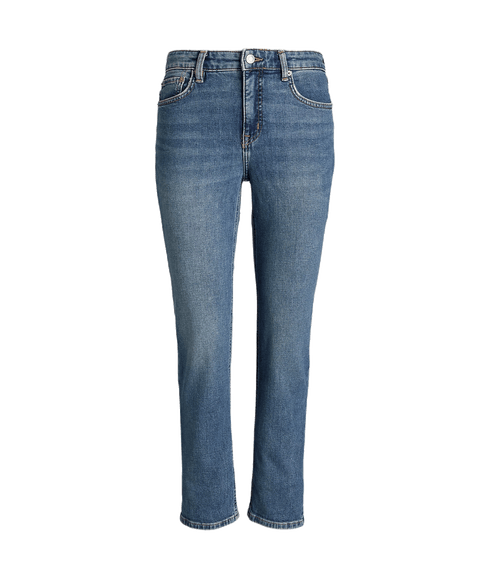 High-rise Straight Ankle Jean - Blue