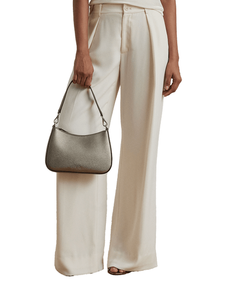 Crosshatch Leather Medium Danni Bag - Silver