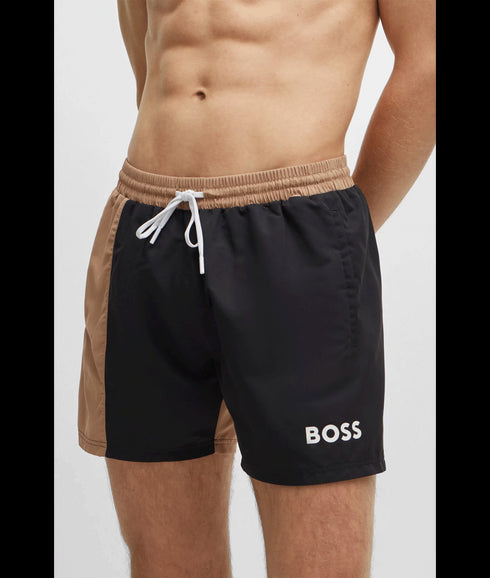 Set of Beach-ball Equipment, Swim Shorts and Bag - Black