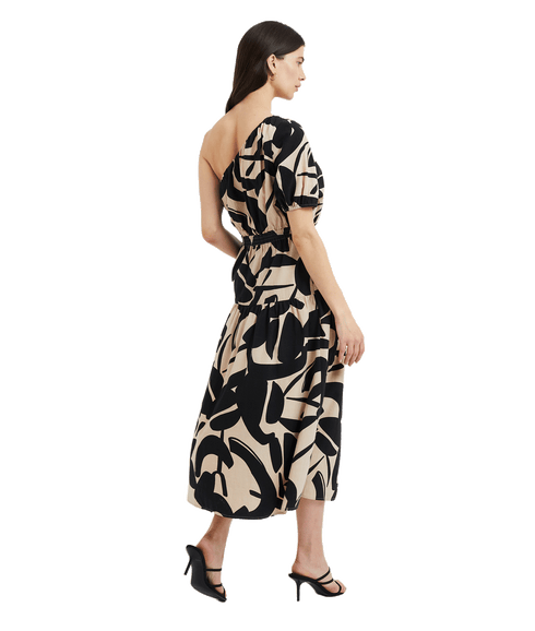 Kalahari One Sleeve Dress - Black