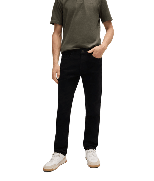 Delaware Slim-fit Jeans in Stay-black Comfort-stretch Denim - Black