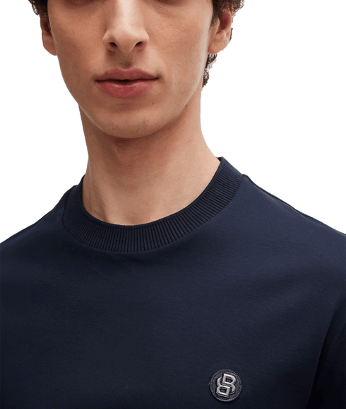 C-taut Mercerized-cotton T-shirt - Navy