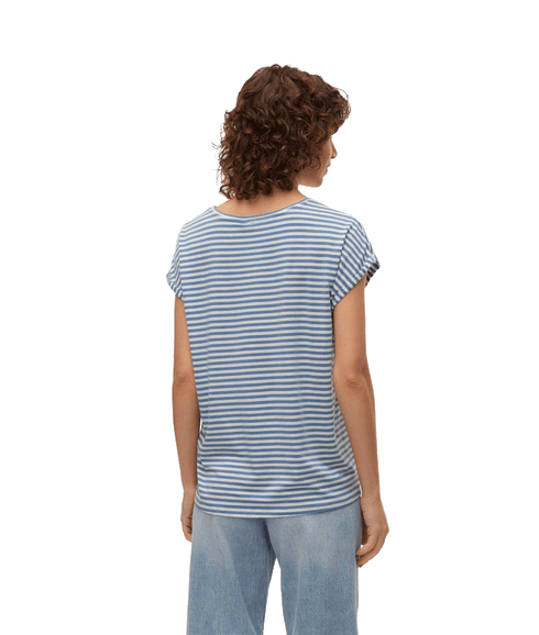 Ava Ss Top Stripe - Blue
