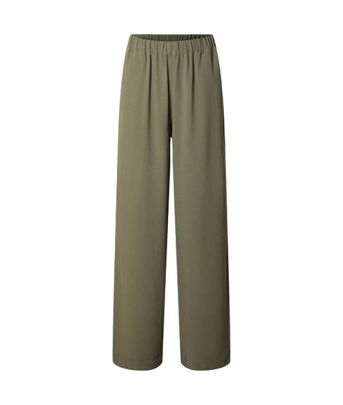 Classic Wide-leg Trousers - Green