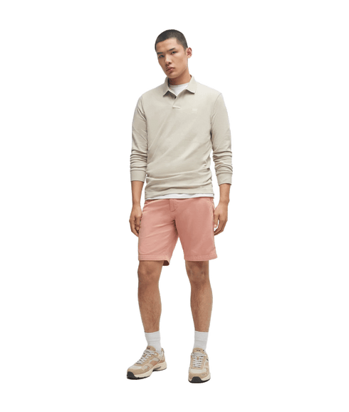 Slim-fit Shorts in Stretch-cotton Twill - Pink