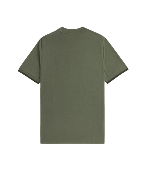Tipped Cuff Pique T-Shirt - Green