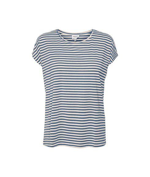 Ava Ss Top Stripe - Blue