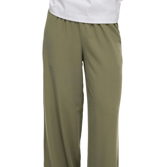 Classic Wide-leg Trousers - Green