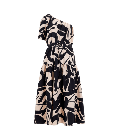 Kalahari One Sleeve Dress - Black