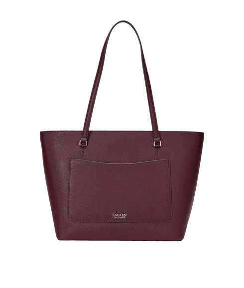 Crosshatch Leather Medium Karly Tote - Red