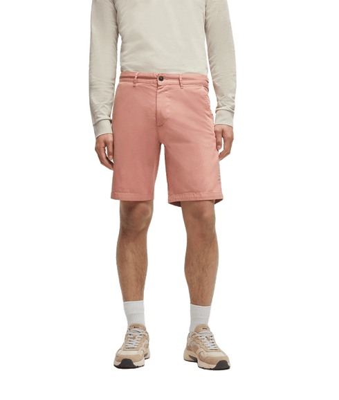 Slim-fit Shorts in Stretch-cotton Twill - Pink