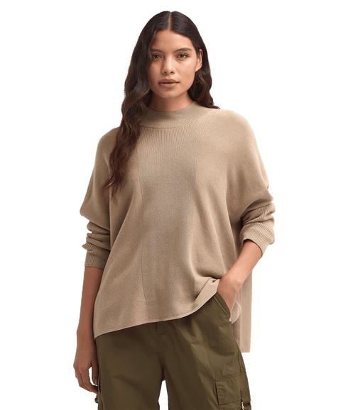 Sunita High-Neck Jumper - Beige