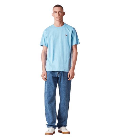 Organic Cotton Zebra Logo T-Shirt - Blue