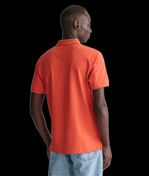 Contrast Piqué Polo Shirt - Orange
