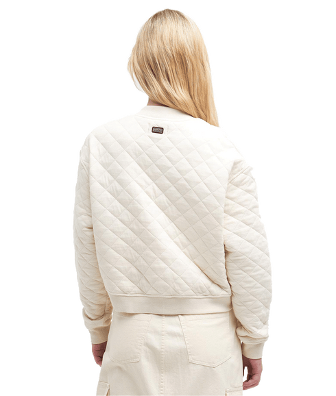 Alicia Quilted Bomber Jacket - Cream