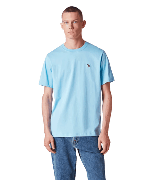 Organic Cotton Zebra Logo T-Shirt - Blue
