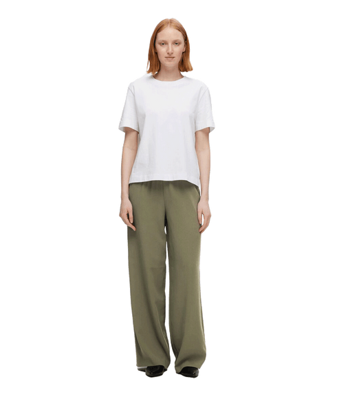 Classic Wide-leg Trousers - Green