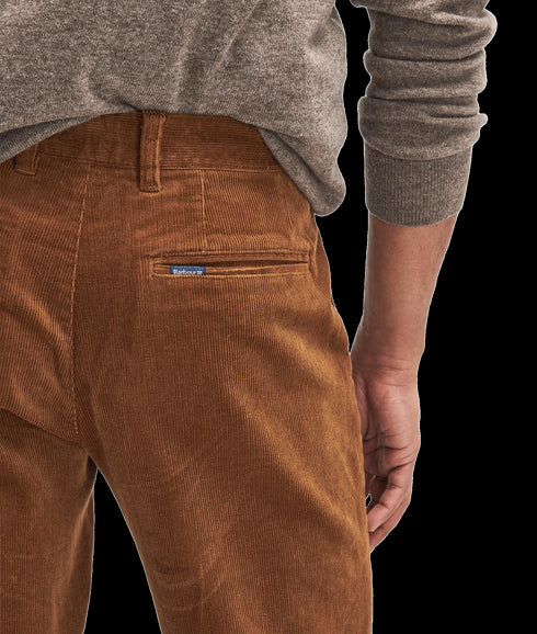 Stretch Cord Tailored Trousers - Brown